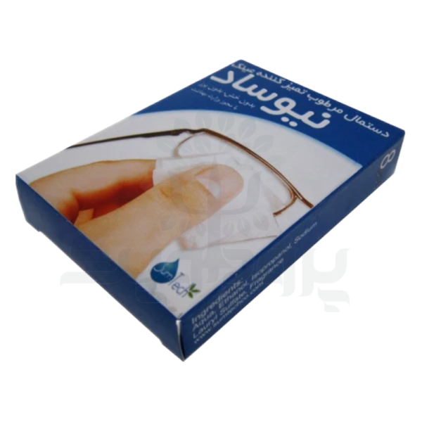 دستمال مرطوب پاک کننده عینک نیوساد