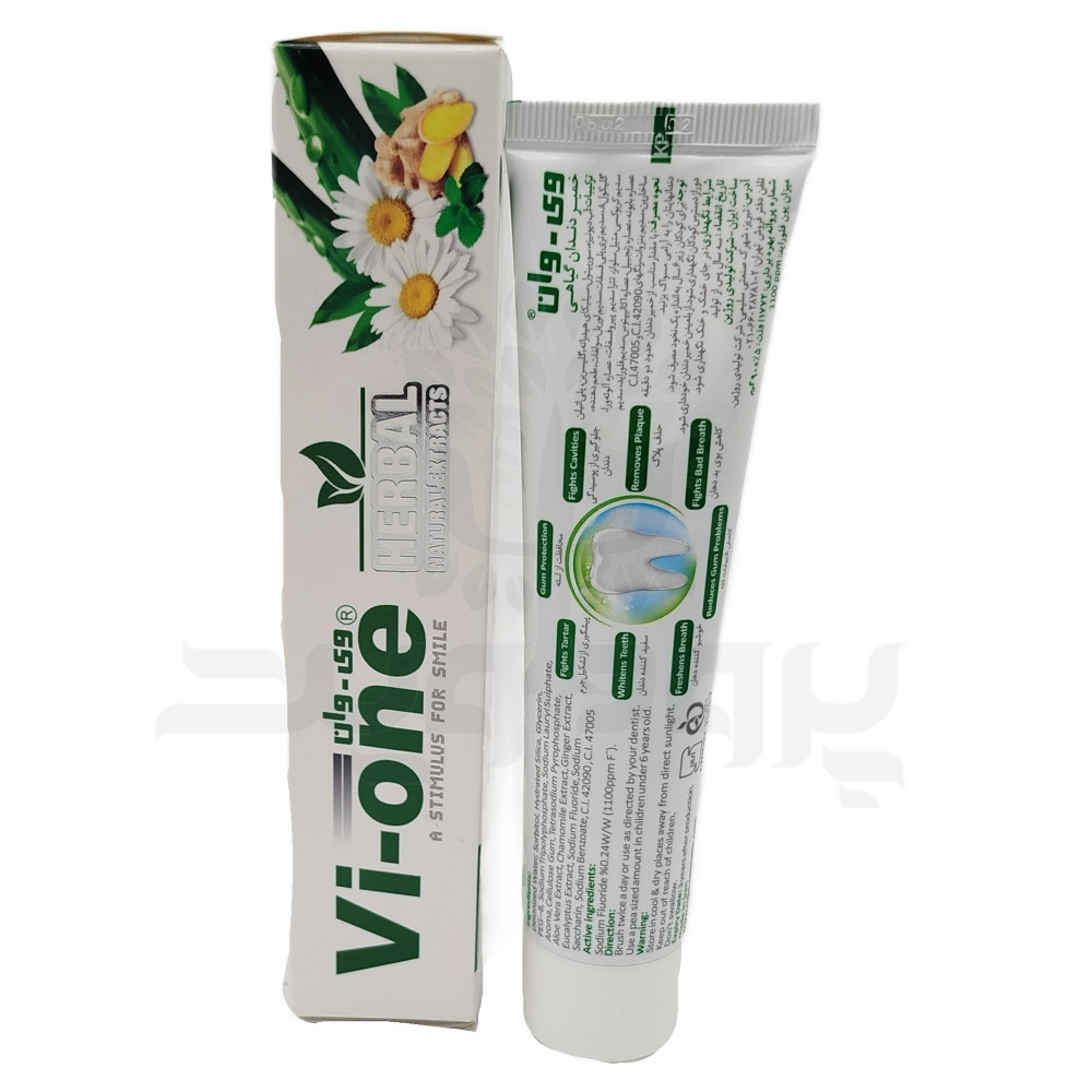 34562-vi-one-4 خمیر دندان گیاهی وی وان 90 گرمی