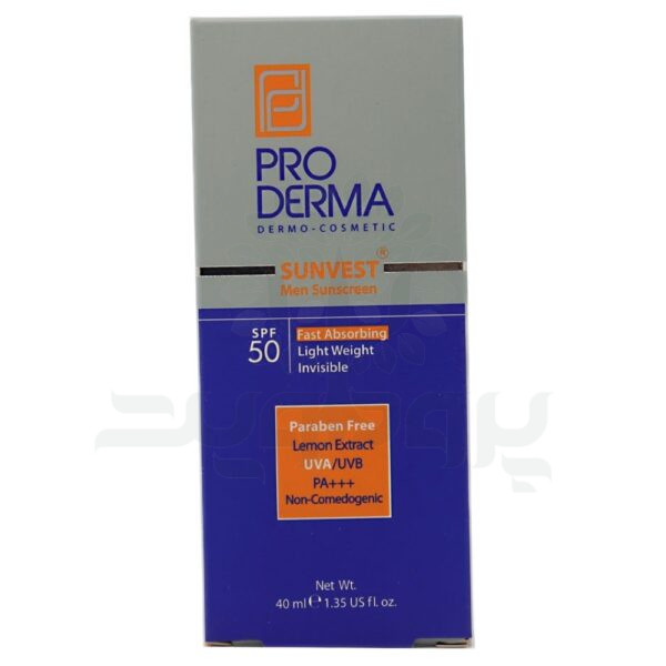 کرم ضد آفتاب فاقد چربی آقایان SPF50 پرودرما